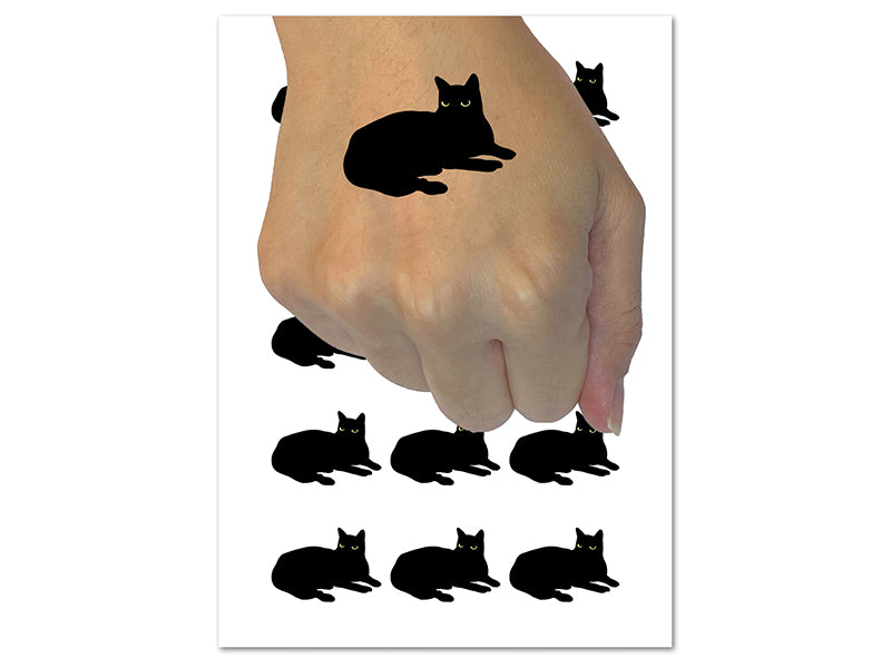 Lazy Cat Temporary Tattoo Water Resistant Fake Body Art Set Collection (1 Sheet)
