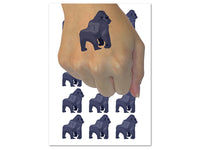 Gorilla Solid Temporary Tattoo Water Resistant Fake Body Art Set Collection (1 Sheet)