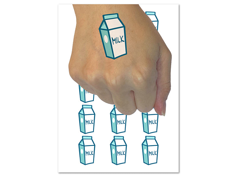 Milk Carton Temporary Tattoo Water Resistant Fake Body Art Set Collection (1 Sheet)