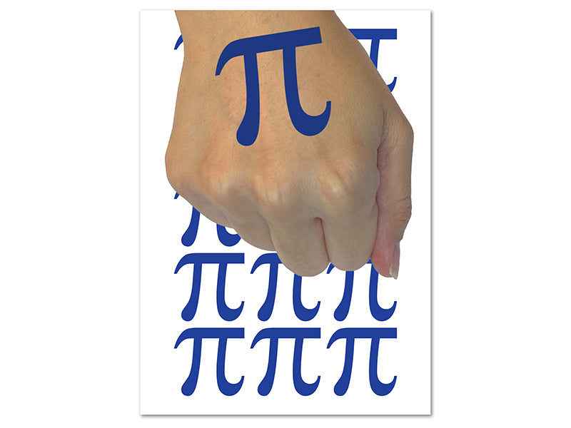 Pi Symbol Temporary Tattoo Water Resistant Fake Body Art Set Collection (1 Sheet)