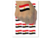 Egypt with Waving Flag Cute Temporary Tattoo Water Resistant Fake Body Art Set Collection (1 Sheet)