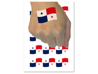 Panama with Waving Flag Cute Temporary Tattoo Water Resistant Fake Body Art Set Collection (1 Sheet)