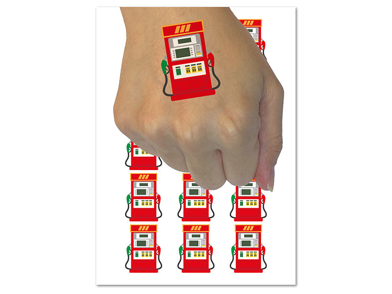 Gas Station Pump Temporary Tattoo Water Resistant Fake Body Art Set Collection (1 Sheet)