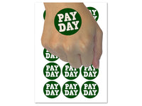 Pay Day Fun Text Temporary Tattoo Water Resistant Fake Body Art Set Collection (1 Sheet)