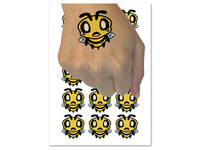 Cute Bee Shocked Temporary Tattoo Water Resistant Fake Body Art Set Collection (1 Sheet)