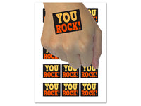 You Rock Teacher School Temporary Tattoo Water Resistant Fake Body Art Set Collection (1 Sheet)