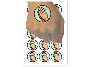 Praying Hands Temporary Tattoo Water Resistant Fake Body Art Set Collection (1 Sheet)