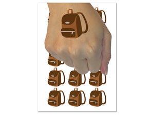 Backpack Icon School and Travel Temporary Tattoo Water Resistant Fake Body Art Set Collection (1 Sheet)
