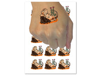 Bearded Dragon Lazy Lizard Temporary Tattoo Water Resistant Fake Body Art Set Collection (1 Sheet)
