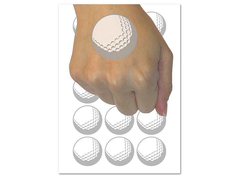 Golf Ball Sports Temporary Tattoo Water Resistant Fake Body Art Set Collection (1 Sheet)