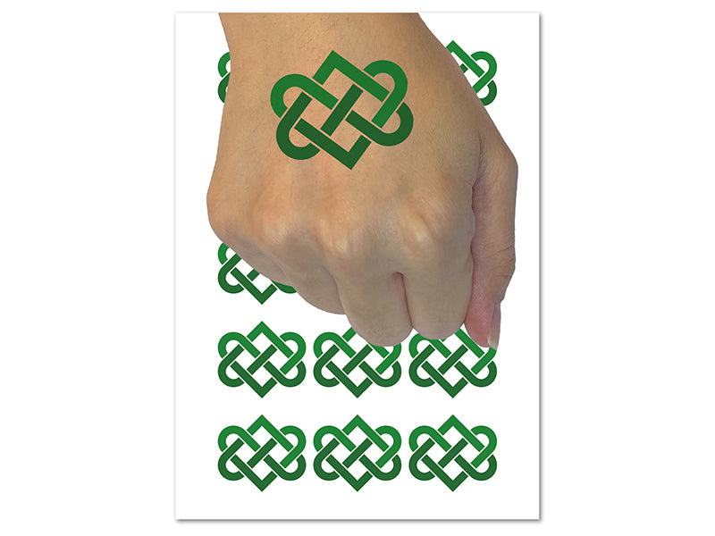Celtic Love Knot Silhouette Temporary Tattoo Water Resistant Fake Body Art Set Collection (1 Sheet)