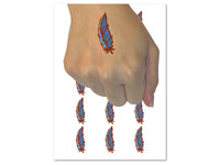 Hand Drawn Feather Doodle Temporary Tattoo Water Resistant Fake Body Art Set Collection (1 Sheet)