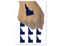 Idaho State Silhouette Temporary Tattoo Water Resistant Fake Body Art Set Collection (1 Sheet)
