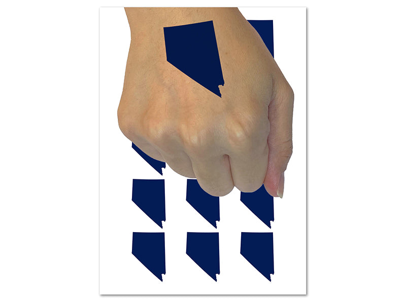 Nevada State Silhouette Temporary Tattoo Water Resistant Fake Body Art Set Collection (1 Sheet)
