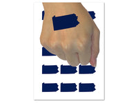 Pennsylvania State Silhouette Temporary Tattoo Water Resistant Fake Body Art Set Collection (1 Sheet)