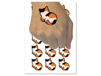 Cat Backside Temporary Tattoo Water Resistant Fake Body Art Set Collection (1 Sheet)