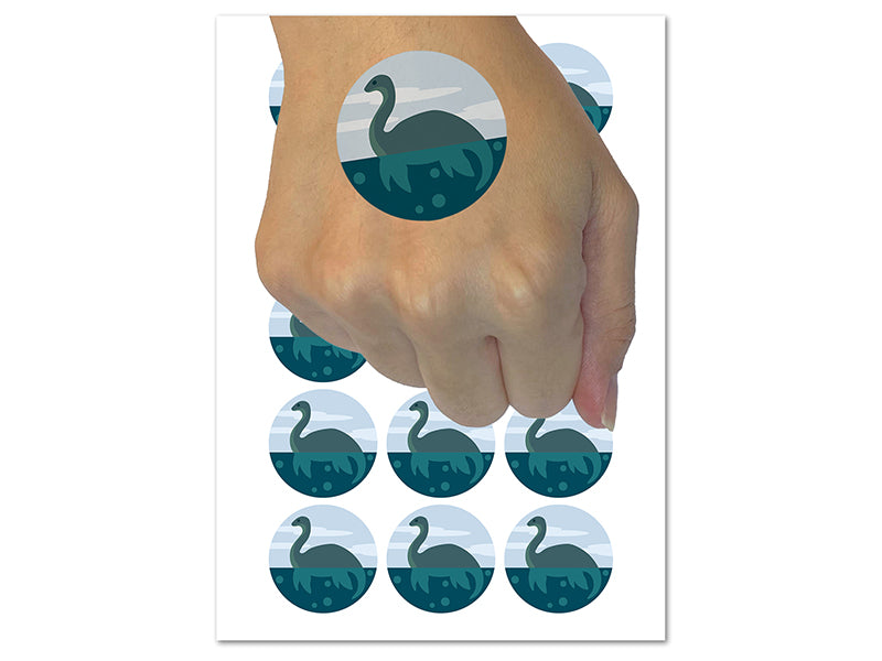 Nessie Loch Ness Monster Temporary Tattoo Water Resistant Fake Body Art Set Collection (1 Sheet)