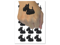 Delightful Cartoon Scottish Terrier Temporary Tattoo Water Resistant Fake Body Art Set Collection (1 Sheet)