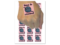Time to Unwind Crocheting Temporary Tattoo Water Resistant Fake Body Art Set Collection (1 Sheet)