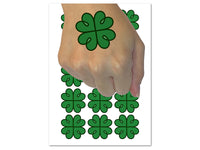 Four Leaf Lucky Clover Tribal Celtic Knot Temporary Tattoo Water Resistant Fake Body Art Set Collection (1 Sheet)