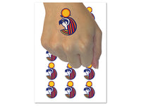 Ra Head Egyptian God of the Sun Temporary Tattoo Water Resistant Fake Body Art Set Collection (1 Sheet)