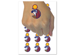 Ra Head Egyptian God of the Sun Temporary Tattoo Water Resistant Fake Body Art Set Collection (1 Sheet)