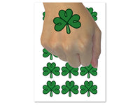 Three Leaf Clover Shamrock Tribal Celtic Knot Temporary Tattoo Water Resistant Fake Body Art Set Collection (1 Sheet)