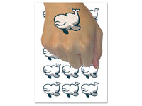 Jolly Beluga Whale Temporary Tattoo Water Resistant Fake Body Art Set Collection (1 Sheet)