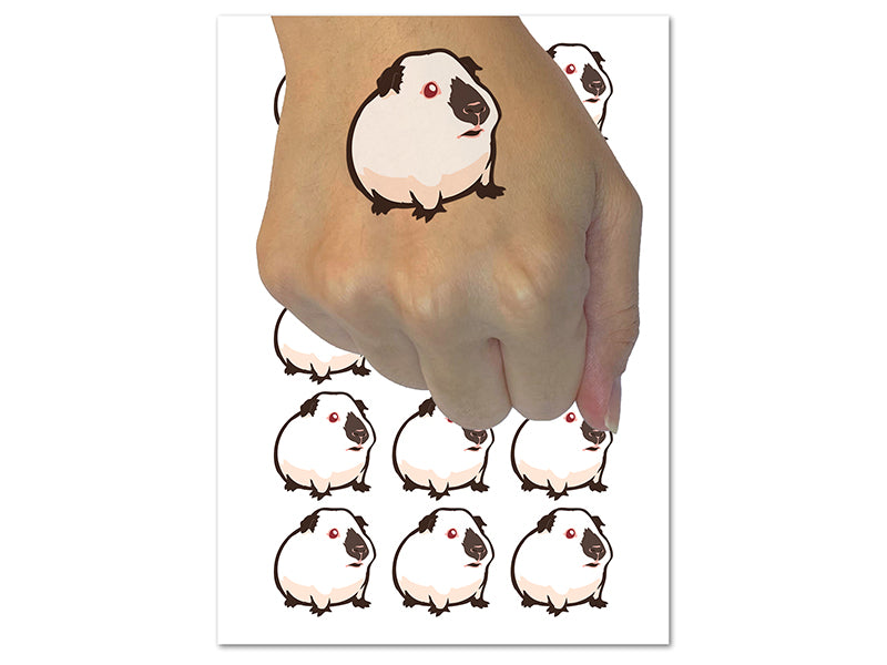 Sweet Himalayan Guinea Pig Temporary Tattoo Water Resistant Fake Body Art Set Collection (1 Sheet)