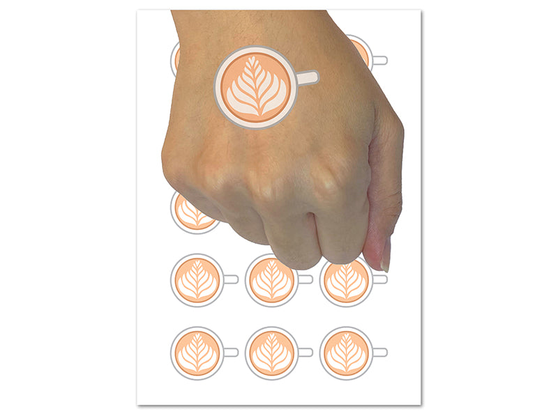 Fern Latte Art Temporary Tattoo Water Resistant Fake Body Art Set Collection (1 Sheet)