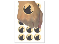 Wolf Howling Crescent Moon Temporary Tattoo Water Resistant Fake Body Art Set Collection (1 Sheet)