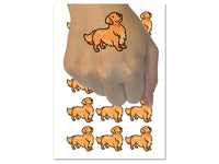 Golden Retriever Standing Dog Temporary Tattoo Water Resistant Fake Body Art Set Collection (1 Sheet)