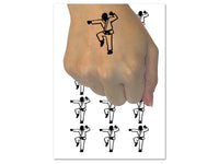 Kung Fu Martial Arts Hang Stance Karate Gi Temporary Tattoo Water Resistant Fake Body Art Set Collection (1 Sheet)