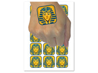 Ancient Egyptian Pharaoh with Crown Temporary Tattoo Water Resistant Fake Body Art Set Collection (1 Sheet)