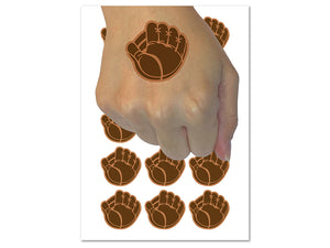 Baseball Catchers Mitt Gloves Temporary Tattoo Water Resistant Fake Body Art Set Collection (1 Sheet)