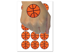 Basketball Sports Ball Temporary Tattoo Water Resistant Fake Body Art Set Collection (1 Sheet)