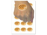 Chocolate Chip Cookie with Crumbs Temporary Tattoo Water Resistant Fake Body Art Set Collection (1 Sheet)