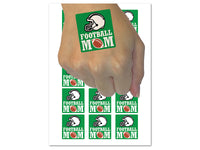 Football Mom Helmet Temporary Tattoo Water Resistant Fake Body Art Set Collection (1 Sheet)