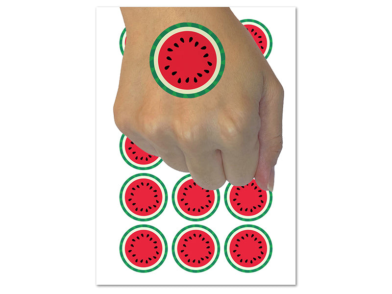 Inside of Whole Melon Temporary Tattoo Water Resistant Fake Body Art Set Collection (1 Sheet)