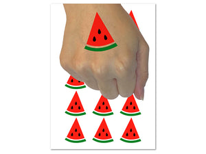 Watermelon Wedge Temporary Tattoo Water Resistant Fake Body Art Set Collection (1 Sheet)