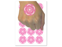Sakura Cherry Blossom Temporary Tattoo Water Resistant Fake Body Art Set Collection (1 Sheet)
