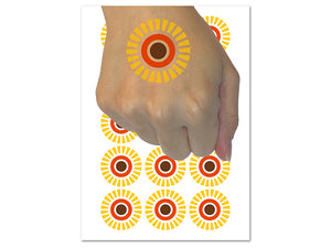 Scandinavian Abstract Sunflower Temporary Tattoo Water Resistant Fake Body Art Set Collection (1 Sheet)