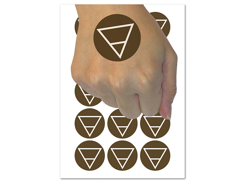 Triangle Witch Symbol Earth Wicca Element Temporary Tattoo Water Resistant Fake Body Art Set Collection (1 Sheet)