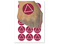 Triangle Witch Symbol Fire Wicca Element Temporary Tattoo Water Resistant Fake Body Art Set Collection (1 Sheet)