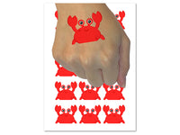 Peeking Crab Temporary Tattoo Water Resistant Fake Body Art Set Collection (1 Sheet)