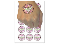 Lunar Moth Moon Phases Waning Waxing Crescent Temporary Tattoo Water Resistant Fake Body Art Set Collection (1 Sheet)