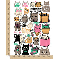 Adorable Kitty Cats Kittens Temporary Tattoo Water Resistant Fake Body Art Set Collection