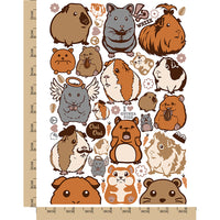 Guinea Pigs Hamsters Gerbils Temporary Tattoo Water Resistant Fake Body Art Set Collection