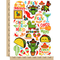 Mexico Fiestas Cinco De Mayo Tacos Temporary Tattoo Water Resistant Fake Body Art Set Collection