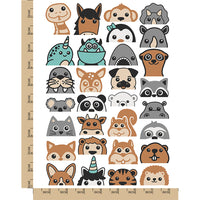 Peeking Animals Panda Squirrel Dinosaur Shark Temporary Tattoo Water Resistant Fake Body Art Set Collection